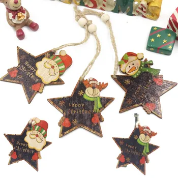 Kalėdų Medines Pakabas Kabinti Durų Ornamentai, Medžio Amatai Kalėdų Eglučių Papuošalai, Kalėdų Dekoracijos Vaikams Dovanų Dropship