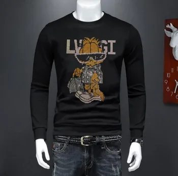 Dizaineris kalnų krištolas puloveris Palaidinukė Atsitiktinis Mados Hip-Hop Streetwear Vyrų Drabužiai lašas laivybos 0