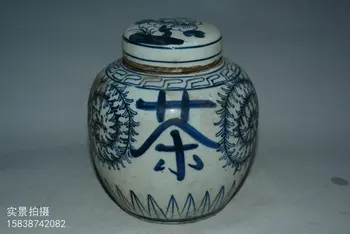 antikvariniai QingDynasty porceliano jar,Mėlynos ir Baltos spalvos puodą,Gėlių,Rankomis dažyti amatų,Apdailos,surinkimo ir puošmena,Nemokamas pristatymas