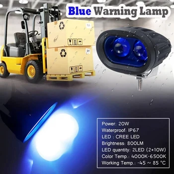 10V-80V Transporto priemonės Mėlyna LED Įspėjamasis Signalas, Žibintas šakinis Krautuvas Darbo Vietoje Saugos Lengvųjų Automobilių 20W Pramonės Saugos Lempos