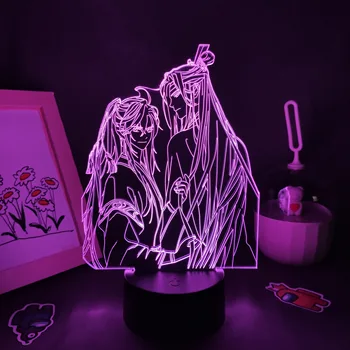 Mo Dao Shi Zu BL Anime Naujų Paveikslas 3D Led Naktinis Apšvietimas Kietas Dovana Draugams RGB Neon Lavos Lempa Lova Lentelė Manga Apdaila