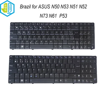 Kompiuterio Brazilijos klaviatūros Brazilija nešiojamas klaviatūras ASUS N50 N51 N52 N53 N60 N61 N70 N71 N73 N90 P53 UL50 X53 HS-34810UK01