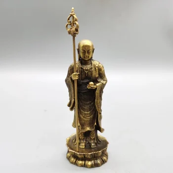 Aukso Budos Statula Ksitigarbha Bodhisatvos Tibeto Budistų Statula Salė Prekių Kinijos Budistų Bronzos Statulėlės Namų Decorati