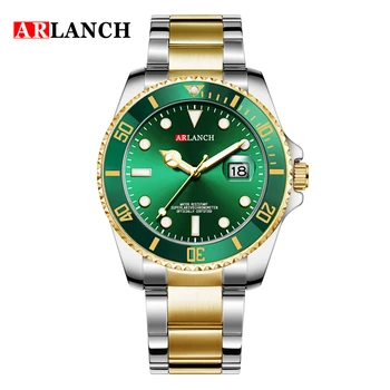 Vyriški laikrodžiai Šviečiantys Žalias Vanduo Dvasios Serijos Mados Verslo Nerūdijančio Plieno Nuolydis Vandeniui Kvarco Kalendorius vyriški Žiūrėti 0