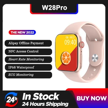 W28pro Smart Žiūrėti IP68 Vandeniui NFC Durų gauti 500+ Watchface 