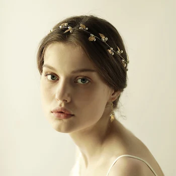 O853-1 Custom lankelis jewelled pearl hairbands moterų prabanga nuotakos vestuvių plaukų aksesuarai mergaitėms