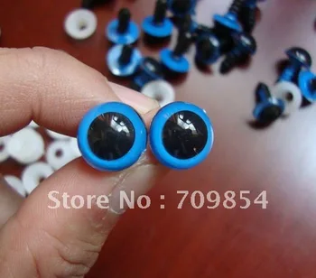 nemokamas pristatymas!!! 500pcs/daug diam 12mmBlue PLASTIKO SAUGOS ERES su tarpiklio eye toy žaislas išvadas#001