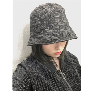Plisuotos plonas versija Korėja versija Japonų nėrinių skėtį nuo saulės mažas veido mergaičių kibirą tiesiai žvejys skrybėlę WS-2801