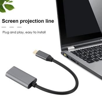 Tipas-C-HDMI-suderinamą Kabelį Konverteris Aliuminio Lydinys Tipas-C-HDMI-suderinama Konverteris Linija Nešiojamų už Telefoną, Tabletės