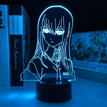 Anime Steins Gate Žaidimo LED Šviesos Kurisu Makise Pav Vaikams, Miegamojo Puošimas Gimtadienio Stalo Lempa Dovana Steins Gate Manga LED Lempos