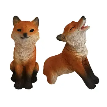 Mielas Fox Statula, Polyresin Kolekcijos Modelis Gyvūnų Statulėlės, Lauko Ornamentu 0