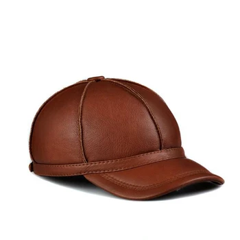 Juoda Moterų, VYRŲ, Originali Odinė Beisbolo kepuraitę Reguliuojamas Atsitiktinis Šiltą KEPURĘ Nemokamas Pristatymas nekilnojamojo karvės odos kepurės