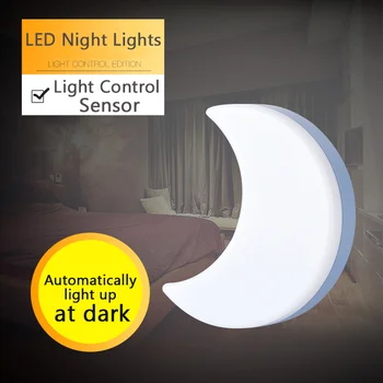 Mėnulis Menisko Naktį, Šviesos, Šviesos Jutiklis Kontrolės LED Indukcijos Vaikai Miega Miegamojo Lovos Smart Home Lempa Auto Nakties Žibintas