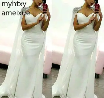 Arabų Stiliaus Baltos Seksualus Vakarinę Suknelę 2023 Užsakymą Undinė Satino Atostogų Moterims Dėvėti Oficialią Šalies Promenadzie Suknelė Pagal Užsakymą