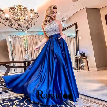 Blizgučiai Vakaro Suknelės Ilgas Elegantiškas 2022 Apynasrio Dėmių Rankovių Linija Jungiamąją Iki Teismo Traukinio Oficialų Prom Šalies Vestidos