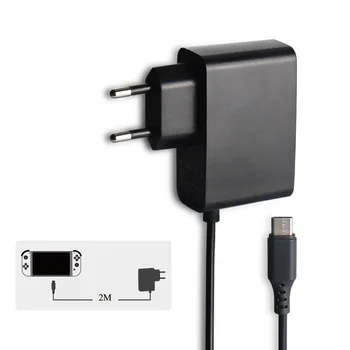 USB Type C 2M AC Adapteris, Įkroviklis, EU Plug Namo Sienos Adapteris Įkrovimo Maitinimo Nintend Jungiklis NR Žaidimų Konsolės Kelionės Naudoti 0