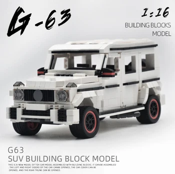 techniniai 1:16 masto automobilių benz G63 Off-road transporto priemonė kuriant ORV surinkti modelį plytų žaislų kolekcija berniukams dovanos