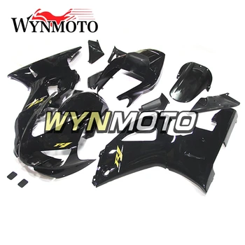 Pilnas Purvasargiai Komplektas Yamaha YZF1000 1998-1999 R1 Metų 98 99 Įpurškimas, ABS Plastikas Visą Dangčiai Juoda Kėbulo Motociklas 0