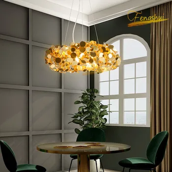 Modernūs, Prabangūs Krištolo LED priedai veltiniams, vilna Lempa Šiaurės Aukso Blizgesys Kaustytomis Geležies LOFT Pakabukas Šviesos Hotel Villa Miegamojo Kambarį Lempos