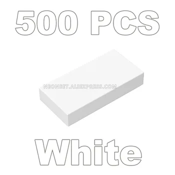 500PCS Blokai 1x2 Plytelių 
