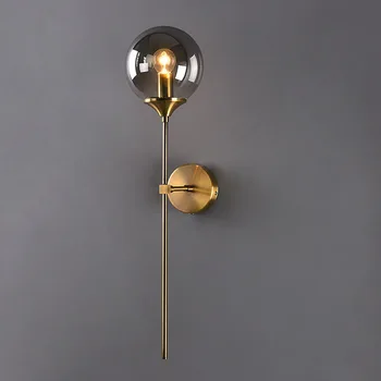 loft hanglampen šiaurės apdailos namų kristalų luminaria stiklo kamuolys veidrodėlio lemputė naktiniai kambarį eilėje sienos lempos 0