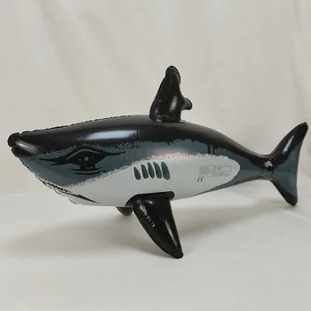 Oro Ryklys Modelis Pripučiami Jūros Gyvūnų Žiaurų Juodosios Rykliai Kabo Dekoro Elementus Pvc Vaikų Lauko Žaidimų Žaisti Dovanos