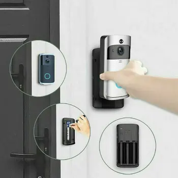 Vaizdo Doorbell Smart Video Domofonas WiFi Nuotolinį durų skambutį Smart Doorbell Stiprus Skverbiasi Galia 166-laipsnių Žiūrėjimo