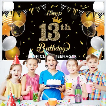 13 Laimingas Gimtadienio Reklama Fotografijos Fonas Fonas Prekių Patalpų Lauko Photo Booth Šalis Dekoro Vaikams