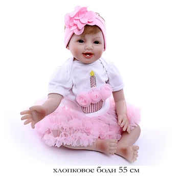 Realus 55 Cm Minkšto Silikono Vinilo Žavinga Lėlės Reborn Mergina Anatomiškai Teisingą Imituoti Nekilnojamojo Kūdikis Susiduria Vaikai, Žaislus Pigiai