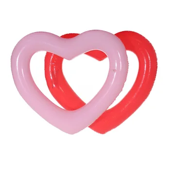 Karšto Pripučiami Saldus Širdies Plaukimo Žiedai, ratų Milžinišką Baseinas šalis Lifebuoy Plaukti Čiužinys Plaukimo Ratas Rožinė Raudona