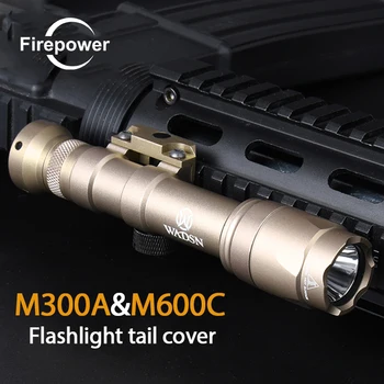Taktinis M300 M300B M600 M600C MINI Skautų Šviesos Šautuvas Medžioklei Žibintuvėlis karinis Ginklas Šviesos diodų (LED) Arme Lanterna Tinka 20mm Geležinkelių