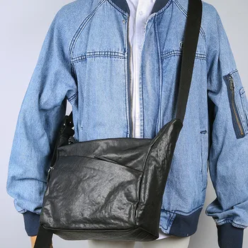 AETOO natūralios odos vyriški maišelį retro petį krepšys krepšys pirmas sluoksnis karvės odos didelės talpos banga prekės Japonijos vegetab 0
