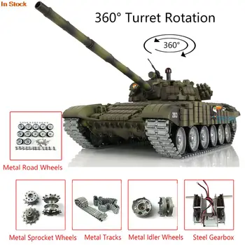 Pro Ver Heng Long T72 RC tankai 1/16 RTR 7.0 Mainboard 3939 Šarvai Metalo Dainos Varantys Belaidžio Tankas Armijos Žaislai TH20574