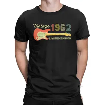 Humoro Derliaus 1962 Gitaros Mėgėjams, 60 Gimtadienio Klasikiniai vyriški drabužiai Įgulos Kaklo Grynos Medvilnės trumpomis Rankovėmis Tee Marškinėliai Šalis, T-Shirt