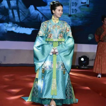2 Dizaino Princesė ar Imperatorienė Spalvingas Hanfu Kostiumas Moterims TV Žaisti Imperial Doctress Rožinė Siuvinėjimų Kostiumas Hanfu