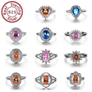 Moterų žiedas populiarus platinum širdies formos rožinis Aussie žiedas mados paprasta pora žiedus moterims