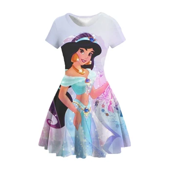 Disney Princesė Šalies Girl Dress Helovinas Užšaldyti Elsa Jazminų Rapunzel Suknelė Vaikai Princesė Dress Suknelė Gimtadienio Dovana