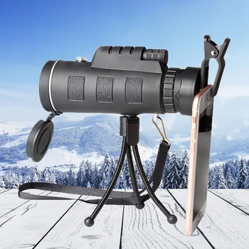 40X60 HD Dual Focus Monokuliariniai su Kompaso Telefono Įrašą Trikojo Nešiojamų Optinis Teleskopas Spotting scope Lauko Veikla 0