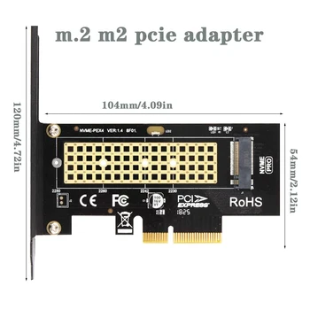 M 2 PCI-E Adapterį NVME SSD NGFF PCI-E Konverteris Plėtros Kortelę su M Klavišą Sąsaja, Suderinama PCI-E X4 X8 X16