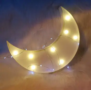 Led kūrybos modeliavimo lempa mėnulis naktį šviesos Kalėdų dekoratyvinis žibintų