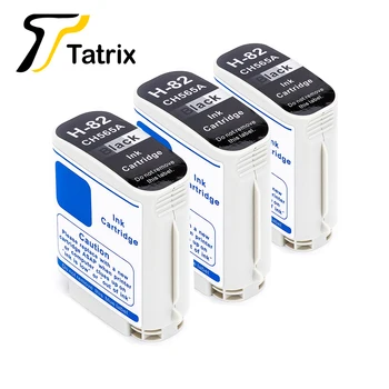 Tatrix 3X suderinama HP 82 HP82 CH565A Juodo rašalo Kasetė tiktų HP Designjet /510/800/800ps/815/820/10ps/120nr/20ps/500