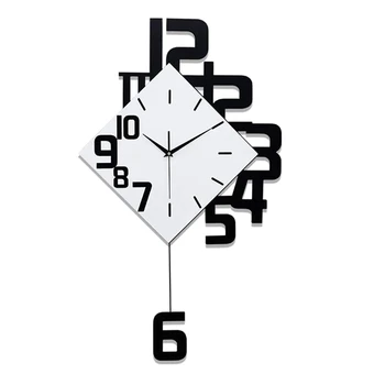 Dideli Sieniniai Laikrodžiai Už Kambarį Dekoro Silent Švytuoklės Sieniniai Laikrodžiai Su Baterijomis, Ne-Tiksi Už Namų Dekoro