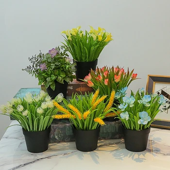 Plastikiniai Bonsai Modeliavimas Augalai, Dirbtinės Gėlės Netikrą Sode-Apdaila