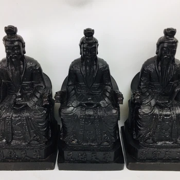 Daoizmas reikmenys, magija įrankiai, skulptūros Sanqing dievų, Budos statulos Sanqing protėviai, medžio drožyba 1