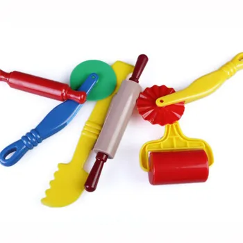 Spalva Žaisti Tešlos Modelis Priemonė, Žaislų, Kūrybinės 3D Plastilino Įrankiai Playdough Nustatyti Molio Formų Deluxe Set 1