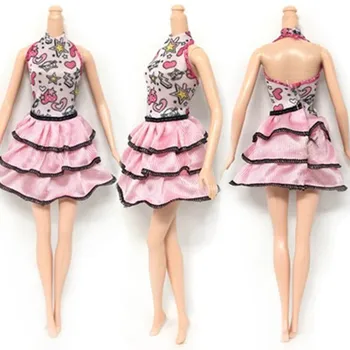 Mados Drabužius Barbie Lėlės Rožinė Princesė Trumpa Suknelė Lėlės Drabužius Barbie Lėlių Priežastinis Dėvėti 1:6 BJD Doll 1