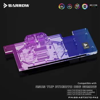 Barrow BS-AST3070-PA2 3070 GPU Vandens Blokas ASUS TUF RTX3070 8G Žaidimų Pilnas draudimas ARGB GPU Aušintuvo PC Vandens Aušinimo 1