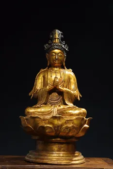 LAOJUNLU Statula Religinių Buda Yra Įtvirtinta Bronza, Auksu, Ir Statula Guanyin Bodhisatva Yra Aukštos 45Cm 1