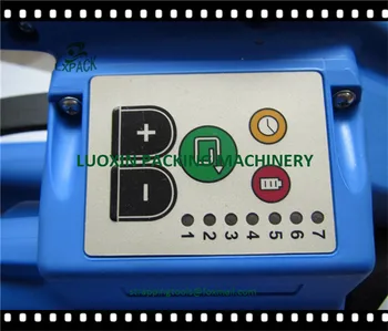LX-PACK Baterija-važiuoti pusiau automatinė suveržiamųjų vertus-įrankis, Skirtas standartas ir vidutinio svorio paketus 13-16mm, 16-19mm,19-25mm 1
