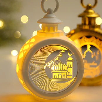 EID Mubarakas Žibintų Pakabukas Gurbang Ramadanas Dekoracija Namuose Kareem Eid Al Adha Musulmonų Ramadano Festivalis LED Šviesos Ornamentu 1
